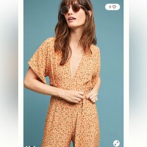 Faithfull the Brand Tan Jumpsuit with Tie Waist